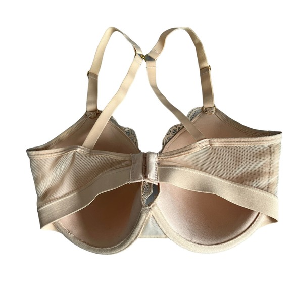 Lively Women's All Day Lined Wired Lace Bra 32DDD Beige - Picture 4 of 9